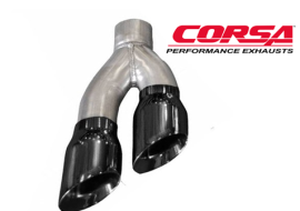 Corsa End Twin Tip 3.0″ Black Billet Universal