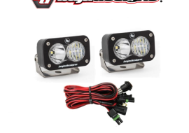 BAJADESIGNS S2 Sport Black LED Auxiliary Light Pod White (Pair)