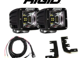 RIGID Radiance White Scene LED Lights w/ Hood Bracket for GM Trucks