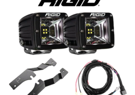 RIGID Radiance White Scene LED Lights w/ Hood Bracket for Ford F-150 Raptor