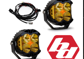 BAJADESIGNS LP4 Pro LED Auxiliary Light Pod Amber Driving Combo (Pair)