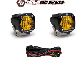 BAJADESIGNS S1 Black LED Auxiliary Light Pod Amber (Pair)