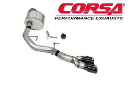 CORSA Exhaust Cat-Back Xtreme 3.0" (122WB, Black Twin Tip, Front Tire Exit) Ford F150 V8 5.0L 2021-Up